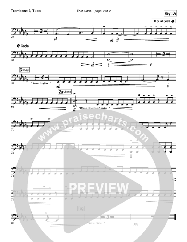 True Love Trombone 3/Tuba (Phil Wickham)