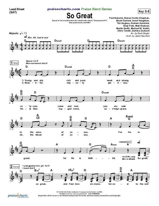 So Great Lead Sheet (SAT) ()