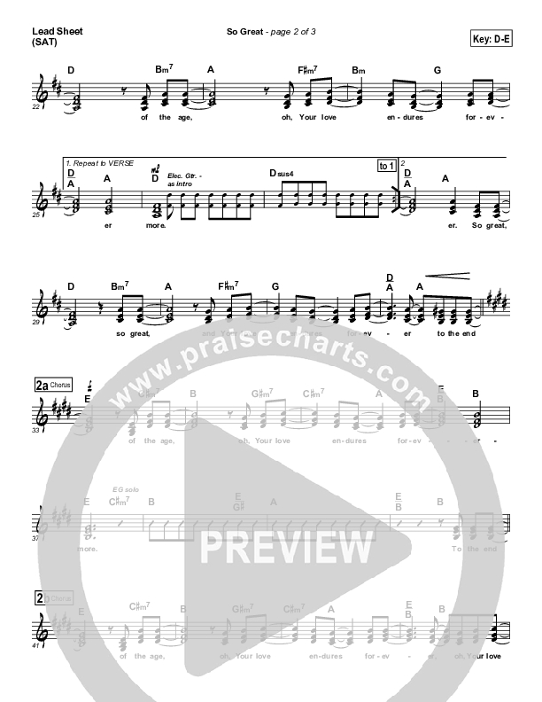 So Great Lead Sheet (SAT) ()