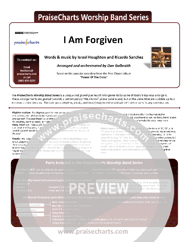 I Am Forgiven Cover Sheet (Free Chapel)