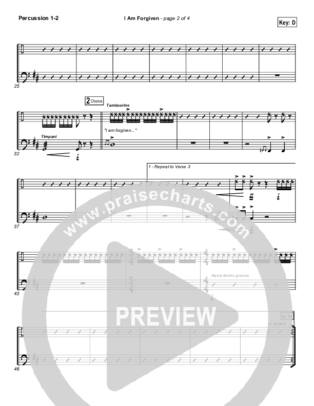 I Am Forgiven Percussion (Free Chapel)