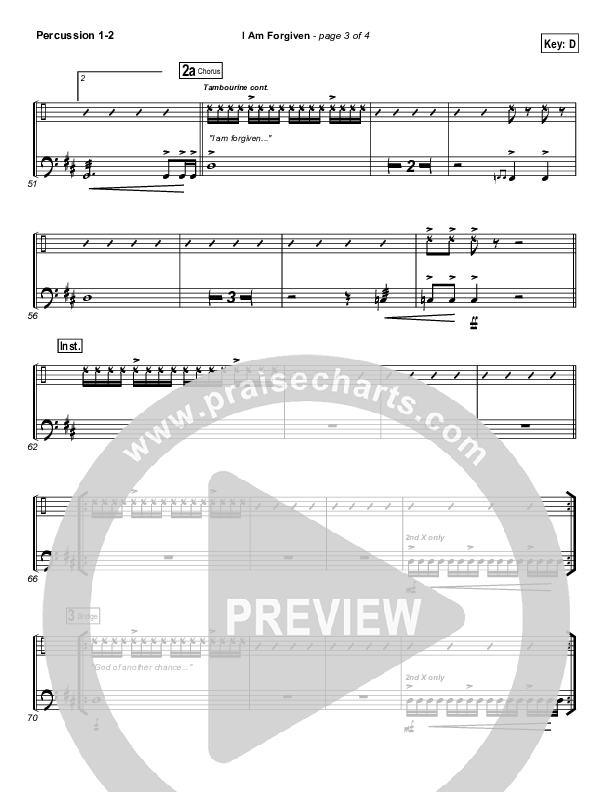 I Am Forgiven Percussion (Free Chapel)
