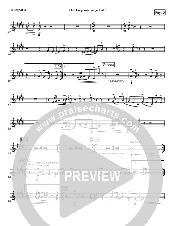 I Am Forgiven Trumpet 3 (Free Chapel)