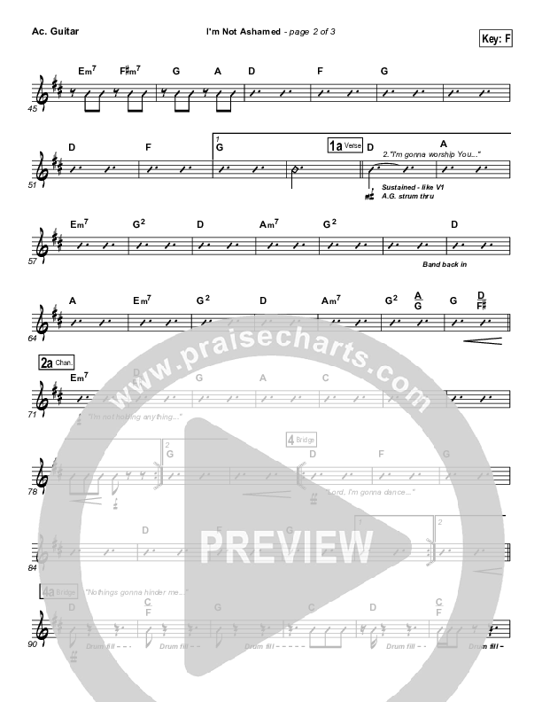 I'm Not Ashamed Acoustic Guitar (Free Chapel)