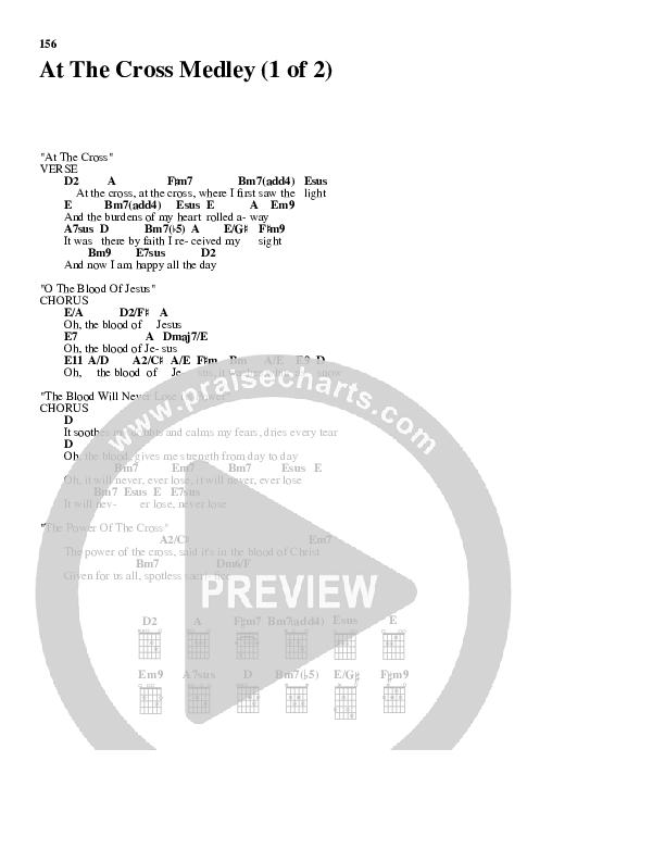 At The Cross Medley Chords & Lyrics (Free Chapel)