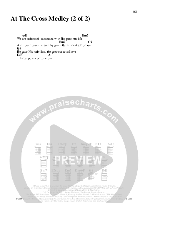 At The Cross Medley Chords & Lyrics (Free Chapel)