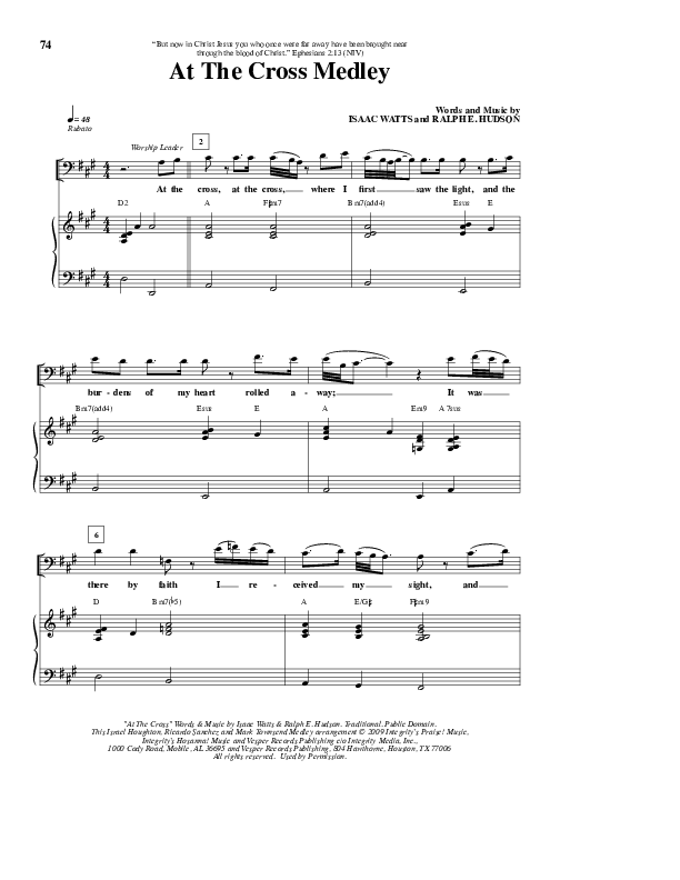 At The Cross Medley Lead & Piano (Free Chapel)