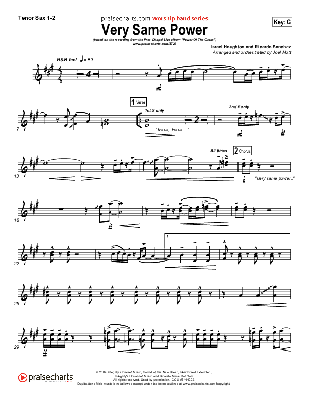 Very Same Power Tenor Sax 1/2 (Free Chapel)