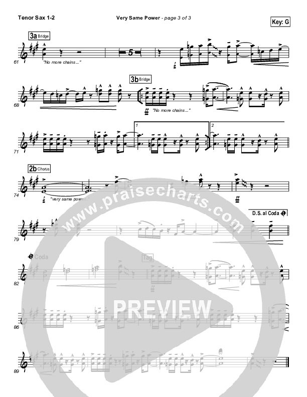 Very Same Power Tenor Sax 1/2 (Free Chapel)