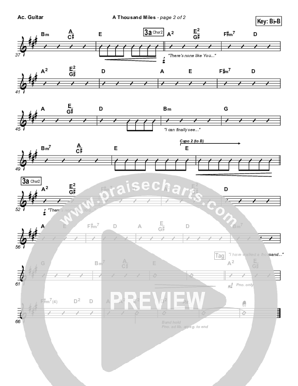 A Thousand Miles Acoustic Guitar (Free Chapel)