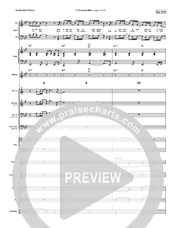 A Thousand Miles Conductor's Score (Free Chapel)