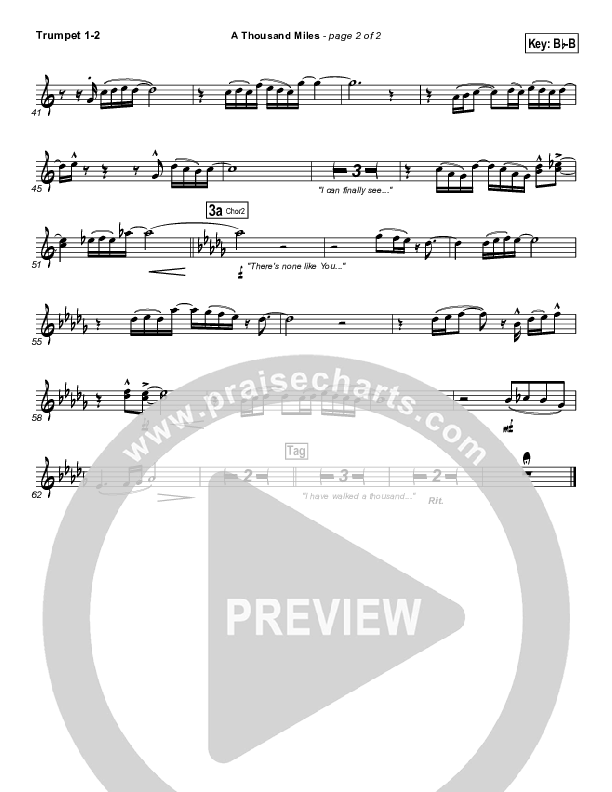 A Thousand Miles Trumpet 1,2 (Free Chapel)