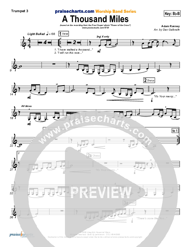 A Thousand Miles Trumpet 3 (Free Chapel)