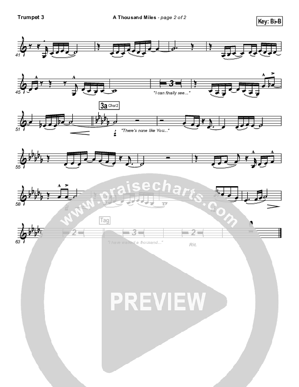 A Thousand Miles Trumpet 3 (Free Chapel)