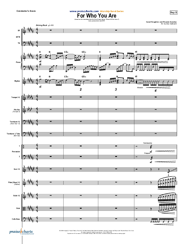 For Who You Are Conductor's Score (Free Chapel)