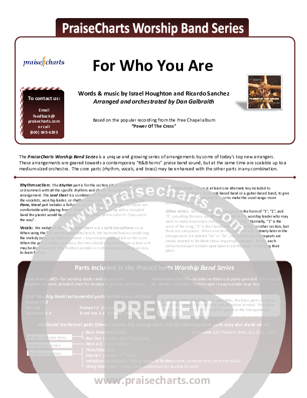 For Who You Are Cover Sheet (Free Chapel)