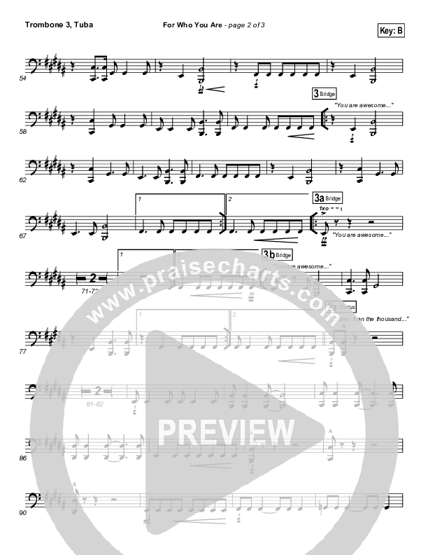 For Who You Are Trombone 3/Tuba (Free Chapel)