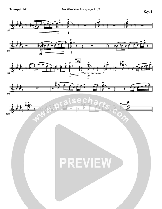 For Who You Are Trumpet 1,2 (Free Chapel)