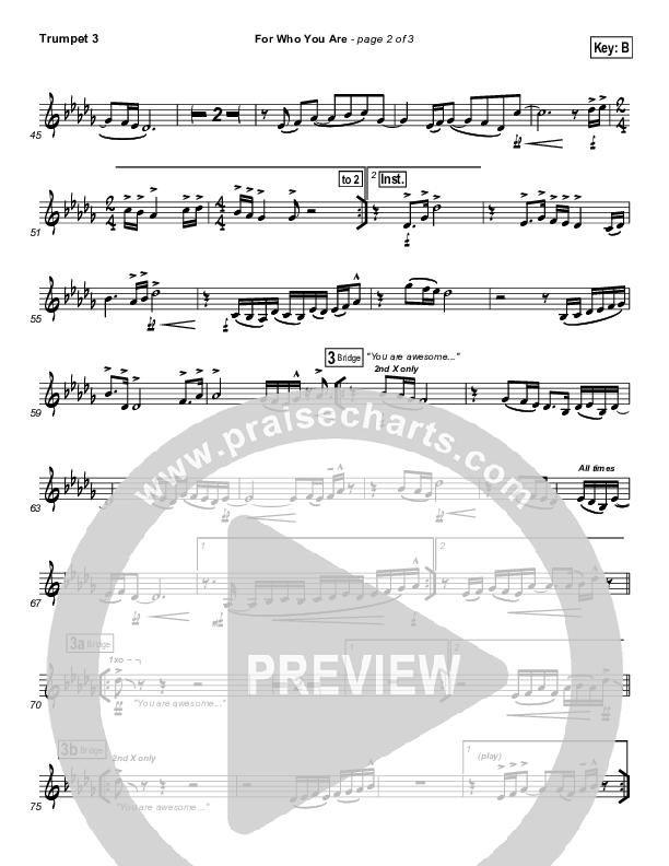 For Who You Are Trumpet 3 (Free Chapel)