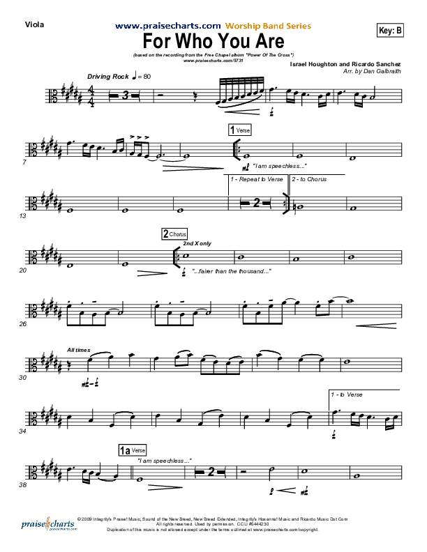 For Who You Are Viola (Free Chapel)