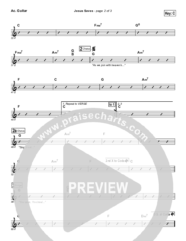 Jesus Saves Acoustic Guitar (Tim Hughes)