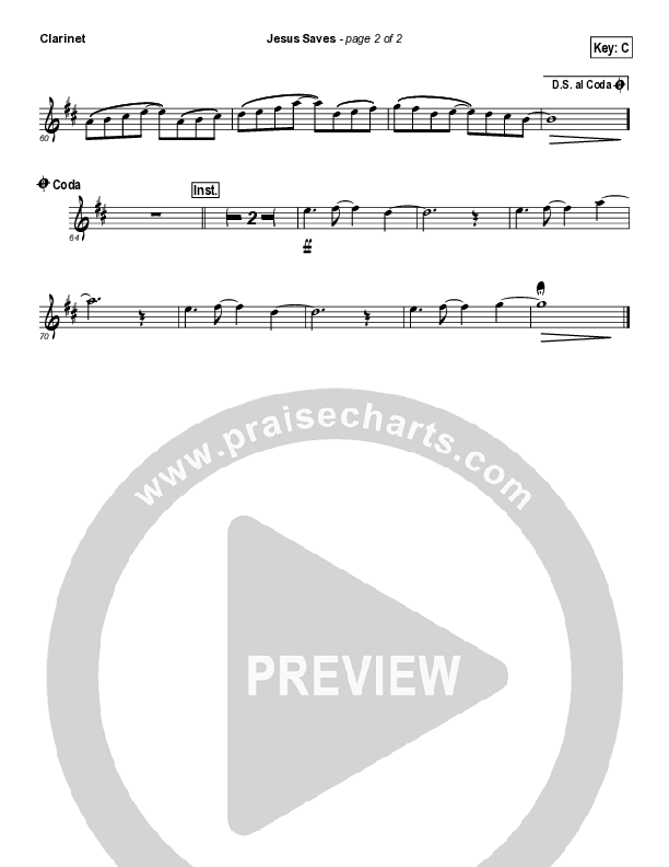 Jesus Saves Clarinet (Tim Hughes)