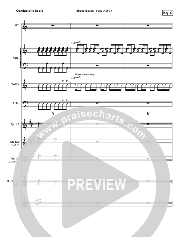 Jesus Saves Conductor's Score (Tim Hughes)