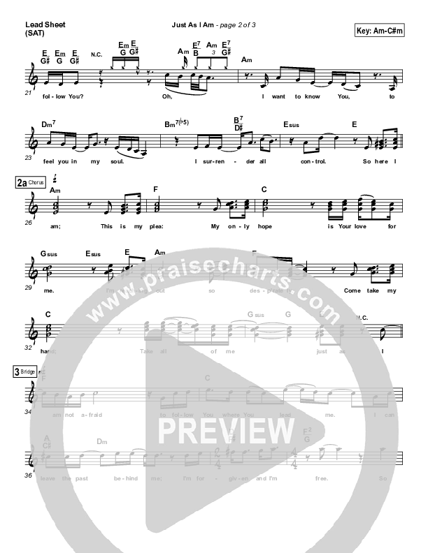 Just As I Am Lead (SAT) (David Phelps)