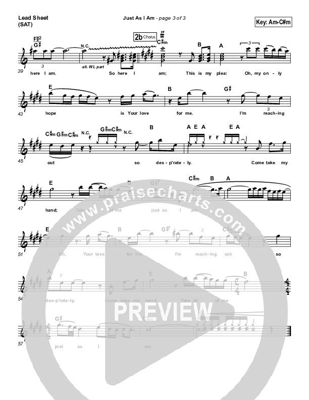 Just As I Am Lead (SAT) (David Phelps)