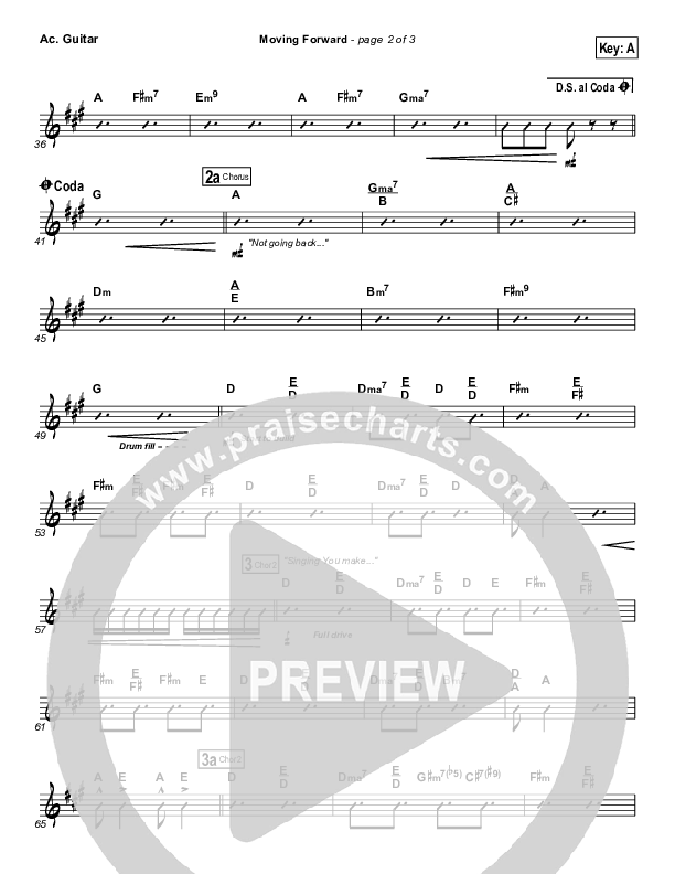 Moving Forward Acoustic Guitar (Israel Houghton)