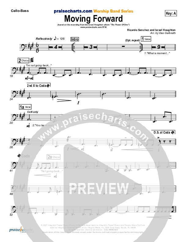Moving Forward Cello/Bass (Israel Houghton)
