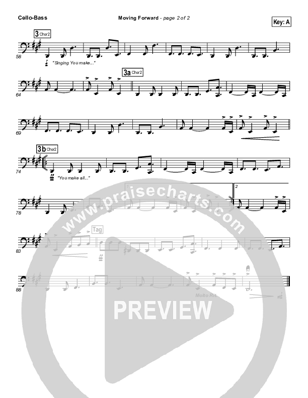 Moving Forward Cello/Bass (Israel Houghton)