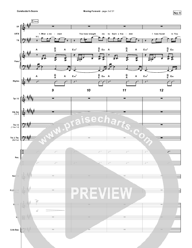 Moving Forward Conductor's Score (Israel Houghton)