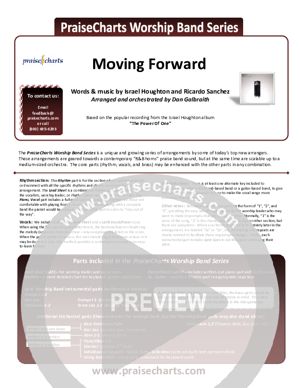 Moving Forward Cover Sheet (Israel Houghton)