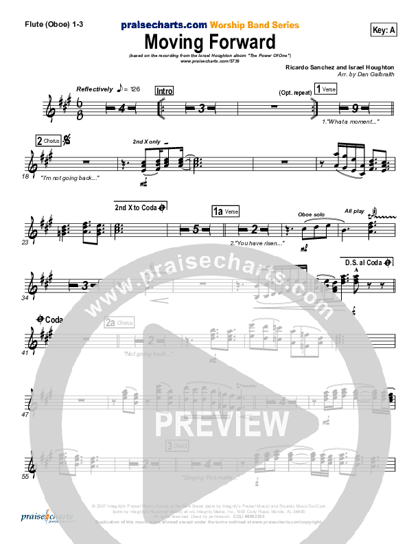Moving Forward Flute/Oboe 1/2/3 (Israel Houghton)