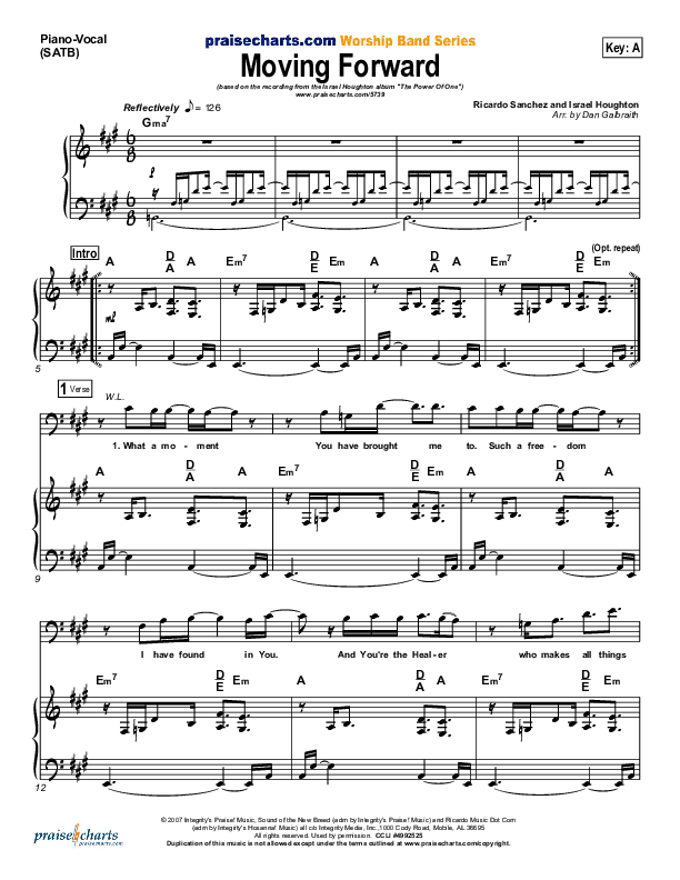 Moving Forward Piano/Vocal (Israel Houghton)