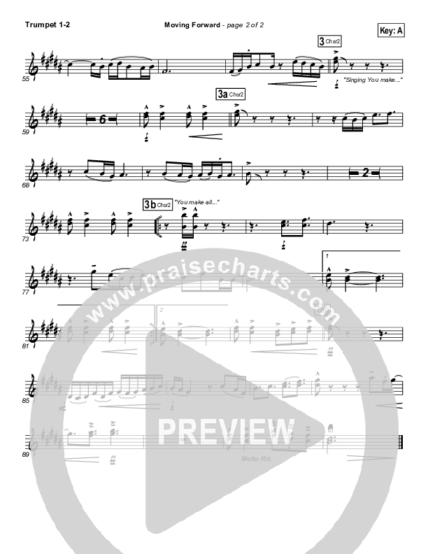 Moving Forward Trumpet 1,2 (Israel Houghton)