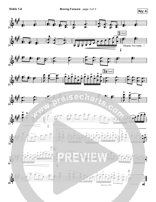 Moving Forward Violin 1/2 (Israel Houghton)