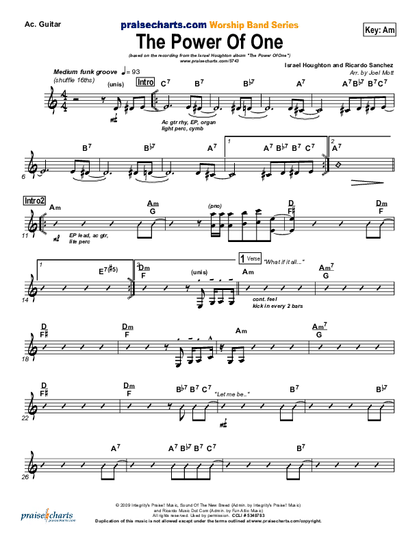 The Power of One Acoustic Guitar (Israel Houghton)