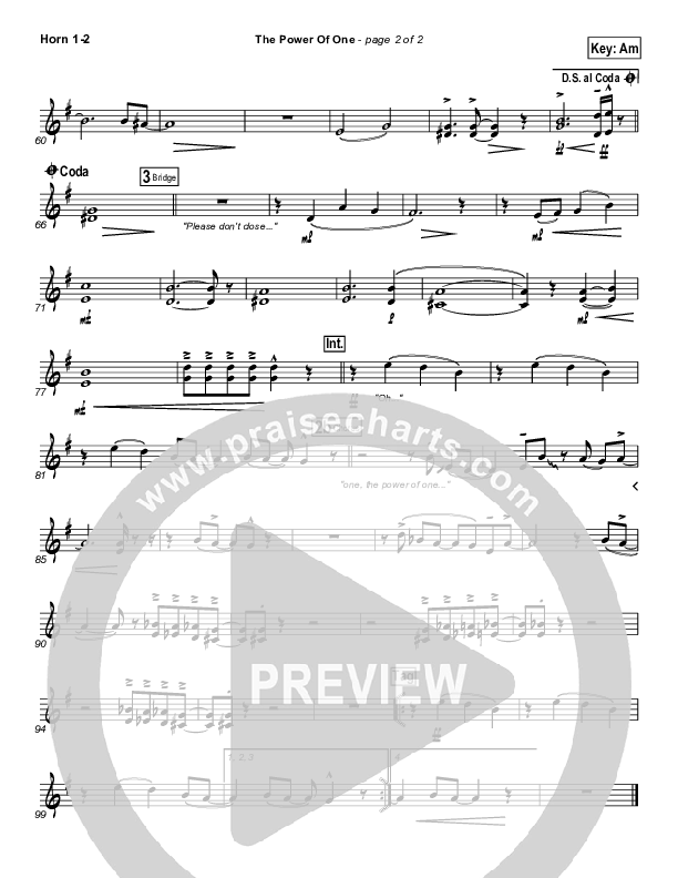 The Power of One French Horn 1/2 (Israel Houghton)