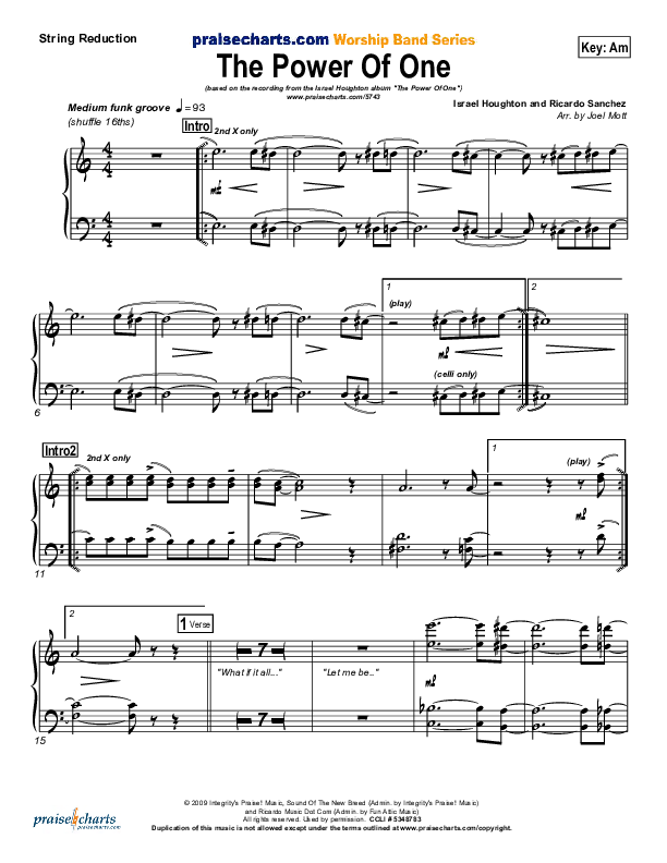 The Power of One Synth Strings (Israel Houghton)