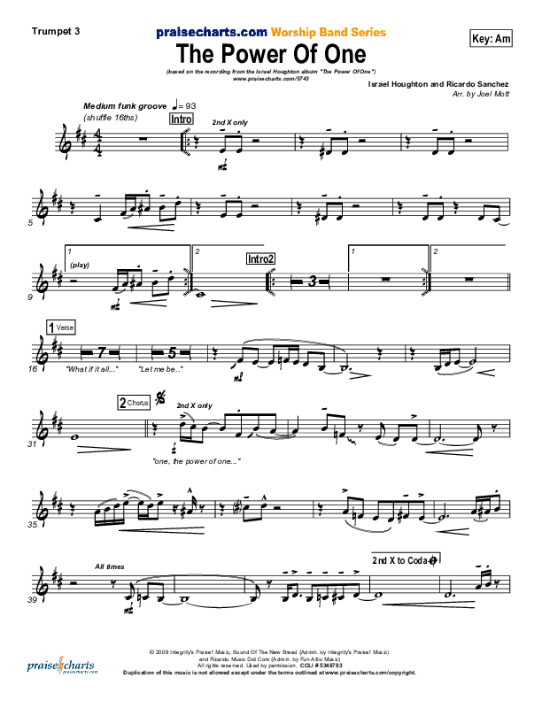 The Power of One Trumpet 3 (Israel Houghton)