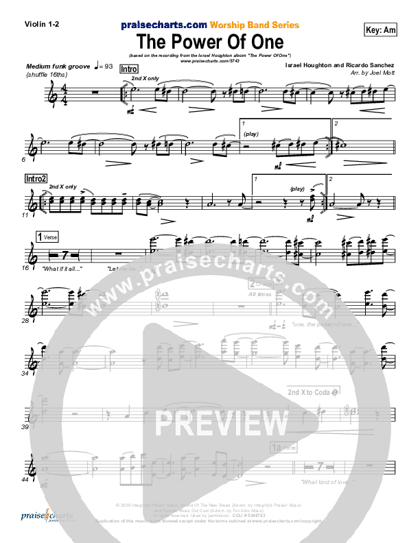 The Power of One Violin 1/2 (Israel Houghton)