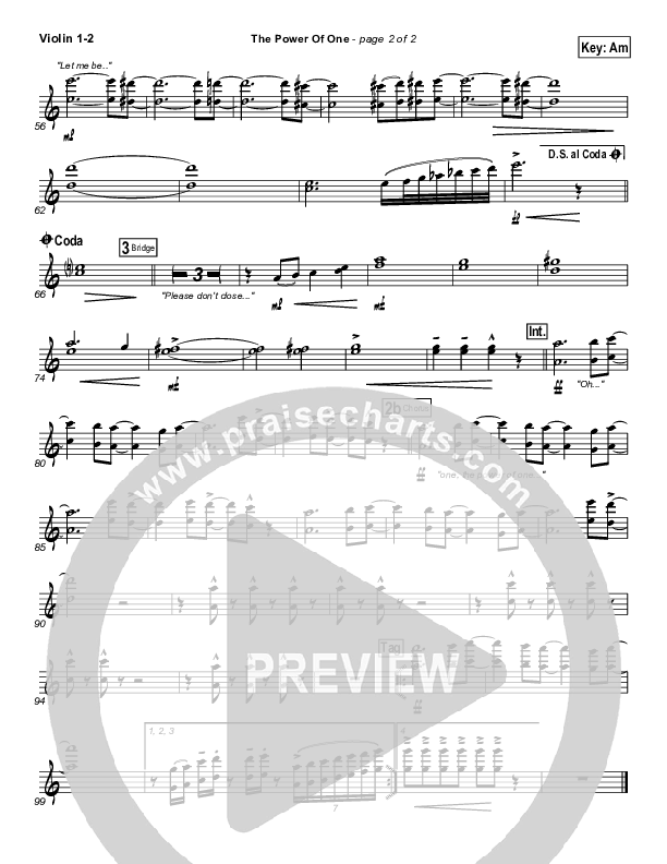 The Power of One Violin 1/2 (Israel Houghton)