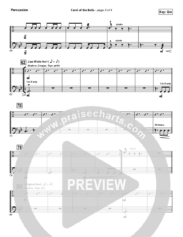 Carol Of The Bells (Instrumental) Percussion (John Wasson)