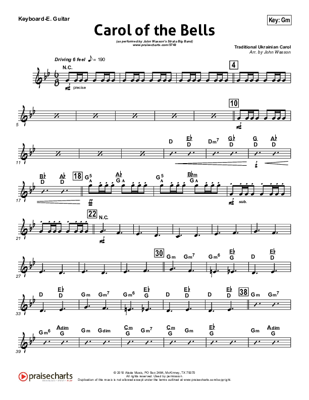 Carol Of The Bells (Instrumental) Synth (John Wasson)