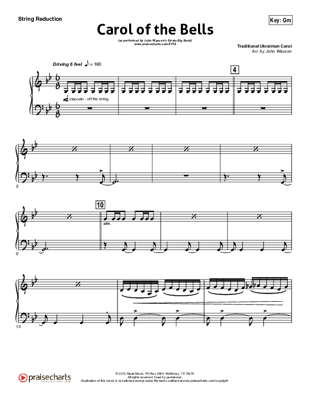 Carol Of The Bells (Instrumental) Synth Strings (John Wasson)