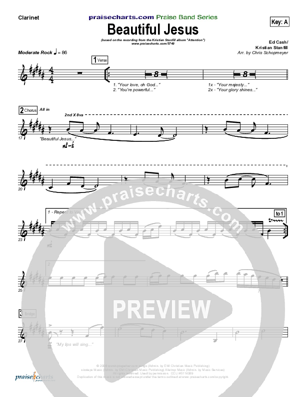 Beautiful Jesus Clarinet (Kristian Stanfill)