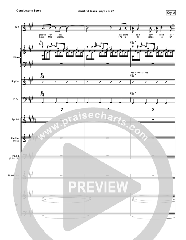 Beautiful Jesus Conductor's Score (Kristian Stanfill)