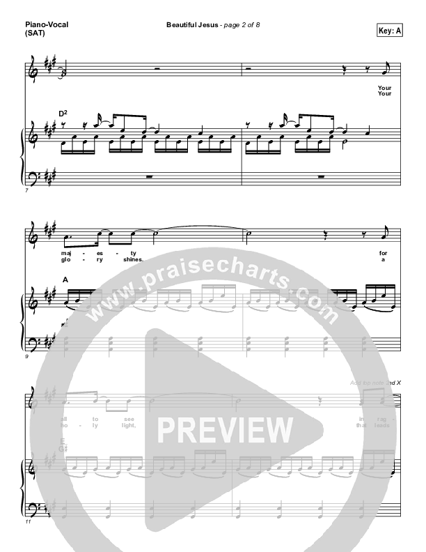 Beautiful Jesus Piano/Vocal (SAT) (Kristian Stanfill)